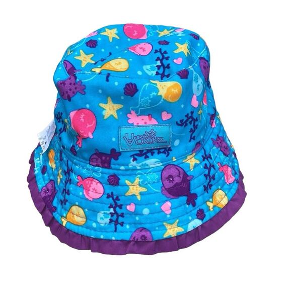 UV Skins colorful bucket hat beach theme bright purple - Picture 5 of 5